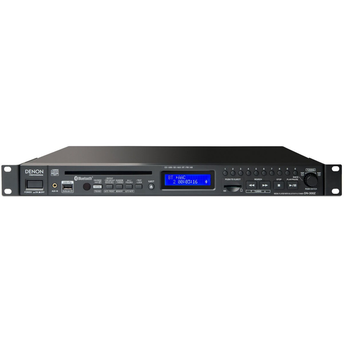Denon DN300Z Rack Mount CD / SD / USB / Bluetooth / AM / FM Media Player